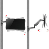 High Premium Aluminum Gas Spring Wall Mount - Single Monitor 17" to 34" - weight up to 19.8 lbs — CE-MT2L12-S1