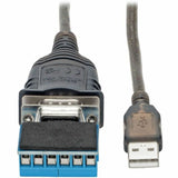 Eaton Tripp Lite Series USB to RS485/RS422 FTDI Serial Adapter Cable with COM Retention (USB-A to DB9 M/M), 30-in. (76.2 cm) — U209-30N-IND