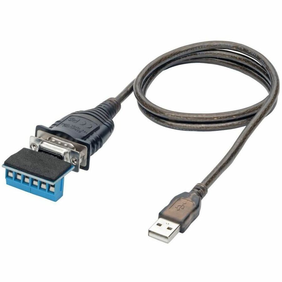 Eaton Tripp Lite Series USB to RS485/RS422 FTDI Serial Adapter Cable with COM Retention (USB-A to DB9 M/M), 30-in. (76.2 cm) — U209-30N-IND