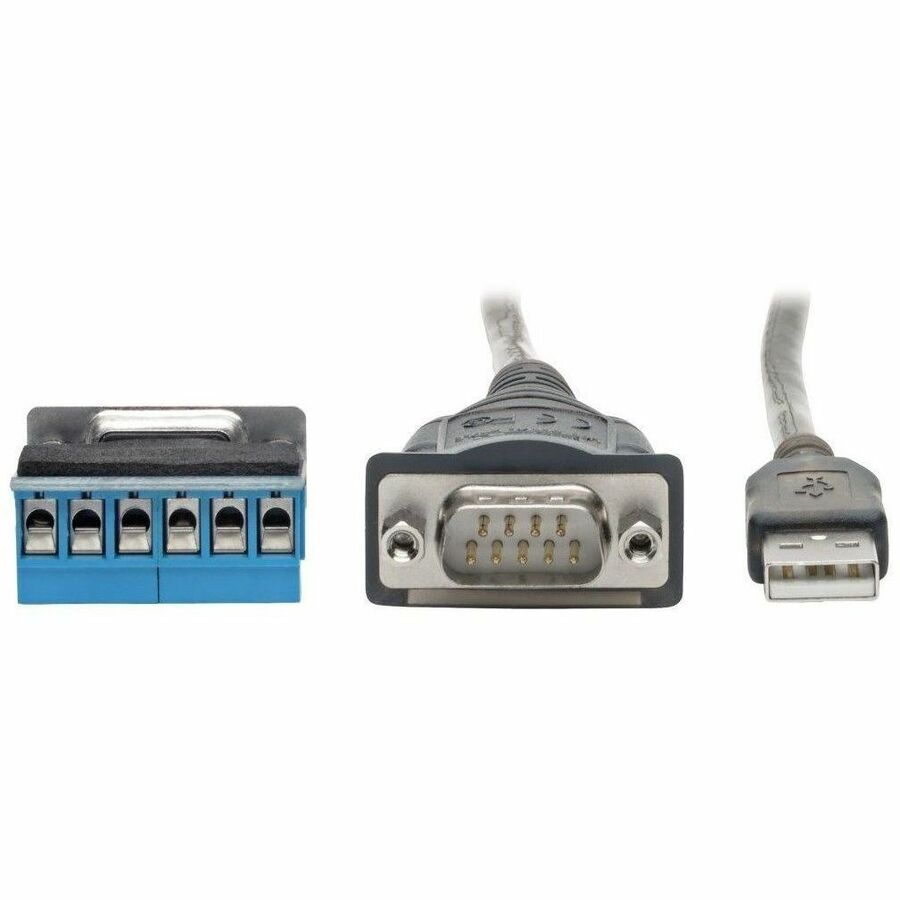 Eaton Tripp Lite Series USB to RS485/RS422 FTDI Serial Adapter Cable with COM Retention (USB-A to DB9 M/M), 30-in. (76.2 cm) — U209-30N-IND