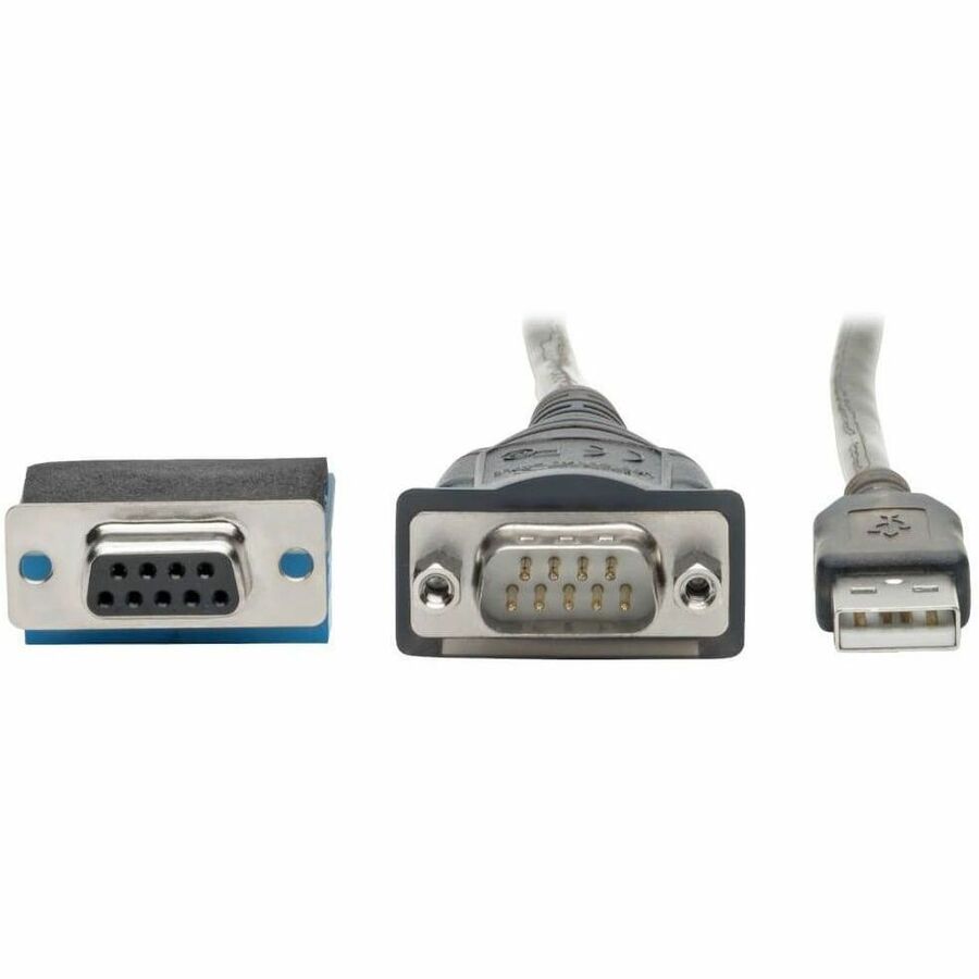 Eaton Tripp Lite Series USB to RS485/RS422 FTDI Serial Adapter Cable with COM Retention (USB-A to DB9 M/M), 30-in. (76.2 cm) — U209-30N-IND