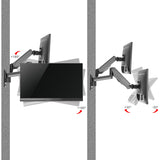 SIIG High Premium Aluminum Gas Spring Wall Mount - Dual Monitor 17" to 32" — CE-MT2M12-S1