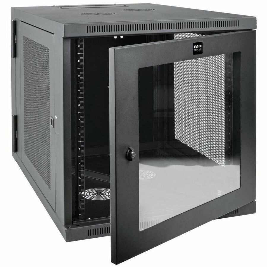 Eaton Tripp Lite Series SmartRack 12U Server-Depth Wall-Mount Small Rack Enclosure, Clear Acrylic Window, Hinged Back — SRW12US33G