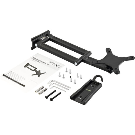 StarTech.com Wall Mount Monitor Arm, Dual Swivel, Supports 13'' to 34" (33.1lb/15kg) Monitors, VESA Mount, TV Wall Mount, TV Mount — ARMWALLDS