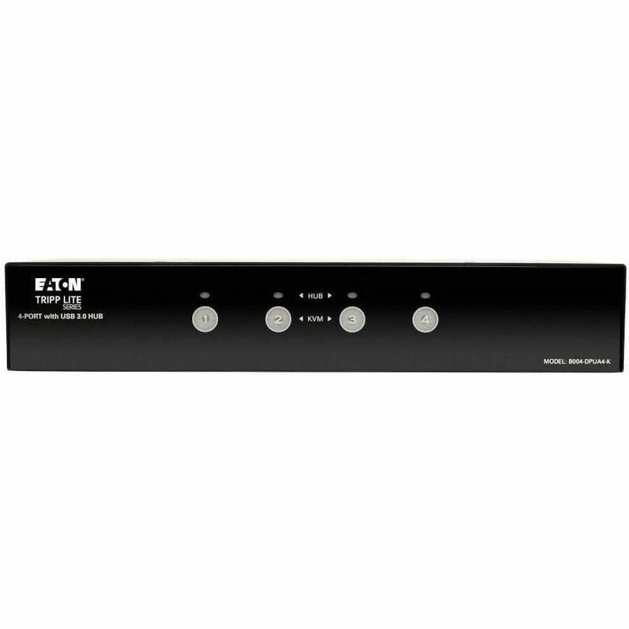 Eaton Tripp Lite Series 4-Port DisplayPort KVM Switch with Audio, Cables and USB 3.0 SuperSpeed Hub — B004-DPUA4-K