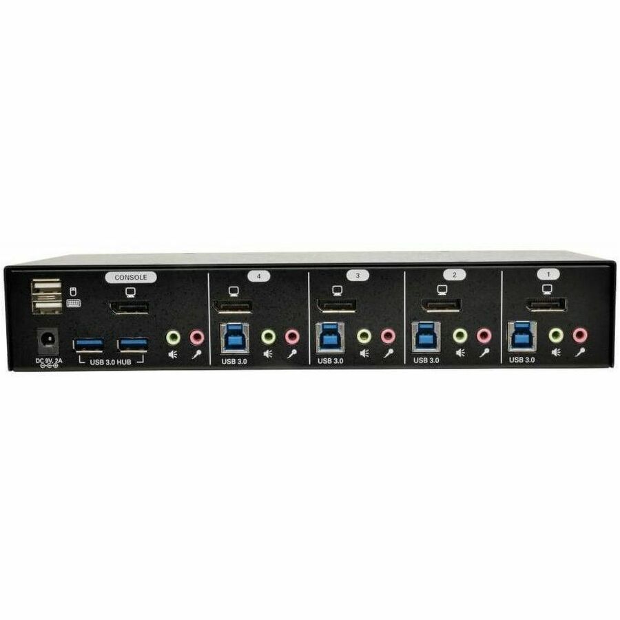 Eaton Tripp Lite Series 4-Port DisplayPort KVM Switch with Audio, Cables and USB 3.0 SuperSpeed Hub — B004-DPUA4-K