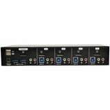 Eaton Tripp Lite Series 4-Port DisplayPort KVM Switch with Audio, Cables and USB 3.0 SuperSpeed Hub — B004-DPUA4-K