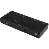 StarTech.com 4-Port HDMI Automatic Video Switch - 4K 2x1 HDMI Switch with Fast Switching, Auto-Sensing and Serial Control — VS421HD4KA