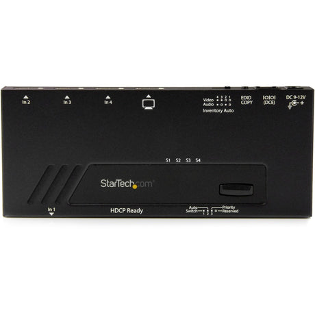 StarTech.com 4-Port HDMI Automatic Video Switch - 4K 2x1 HDMI Switch with Fast Switching, Auto-Sensing and Serial Control — VS421HD4KA