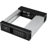 StarTech.com 5.25 to 3.5 Hard Drive Hot Swap Bay - Trayless - Aluminum - For 3.5" SATA/SAS Drives - Front Mount - SAS/ SATA Backplane — HSB1SATSASBA