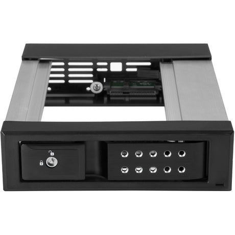 StarTech.com 5.25 to 3.5 Hard Drive Hot Swap Bay - Trayless - Aluminum - For 3.5" SATA/SAS Drives - Front Mount - SAS/ SATA Backplane — HSB1SATSASBA