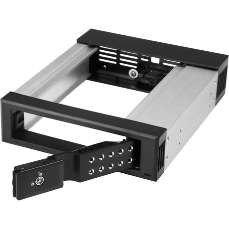 StarTech.com 5.25 to 3.5 Hard Drive Hot Swap Bay - Trayless - Aluminum - For 3.5" SATA/SAS Drives - Front Mount - SAS/ SATA Backplane — HSB1SATSASBA