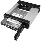 StarTech.com 5.25 to 3.5 Hard Drive Hot Swap Bay - Trayless - Aluminum - For 3.5" SATA/SAS Drives - Front Mount - SAS/ SATA Backplane — HSB1SATSASBA