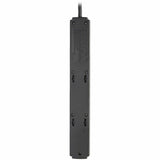 Eaton Tripp Lite Series Protect It! 6-Outlet Surge Protector, 6 ft. Cord, 990 Joules, 2 USB Ports (2.1A), Black Housing — TLP606USBB