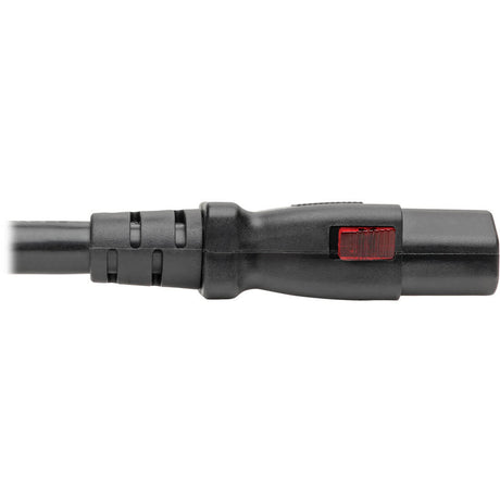 Eaton Tripp Lite Series Computer Power Cord, NEMA 5-15P to Locking C13 - Heavy-Duty, 15A, 125V, 14 AWG, 2 ft. (0.61 m), Black — P007-L02