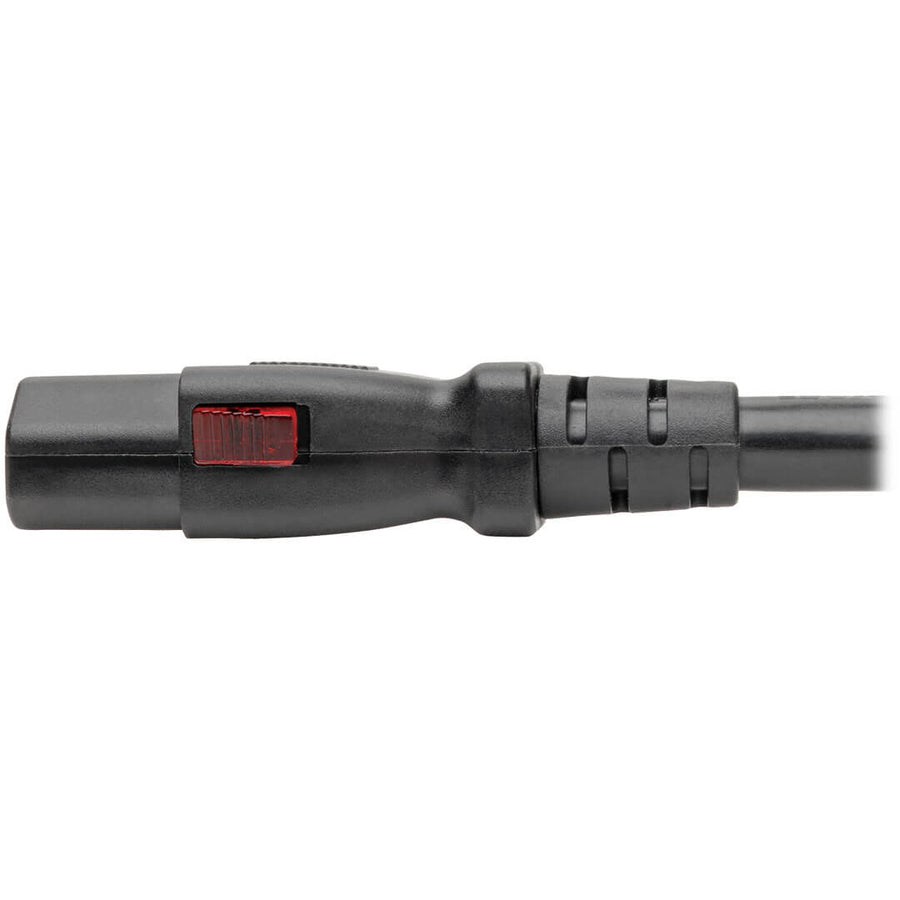 Eaton Tripp Lite Series Computer Power Cord, NEMA 5-15P to Locking C13 - Heavy-Duty, 15A, 125V, 14 AWG, 2 ft. (0.61 m), Black — P007-L02