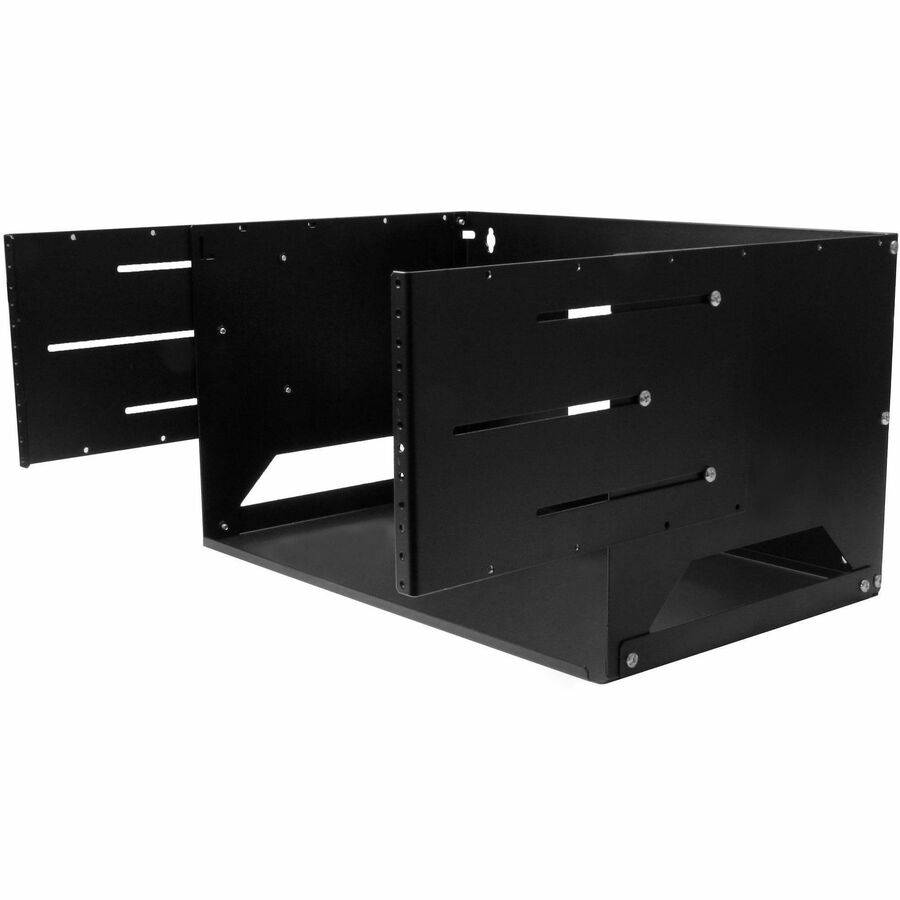 StarTech.com 2-Post 4U Open Frame Wall Mount Network Rack with Built-in Shelf and Adjustable Depth, Computer Rack for IT Equipment, TAA~ — WALLSHELF4U