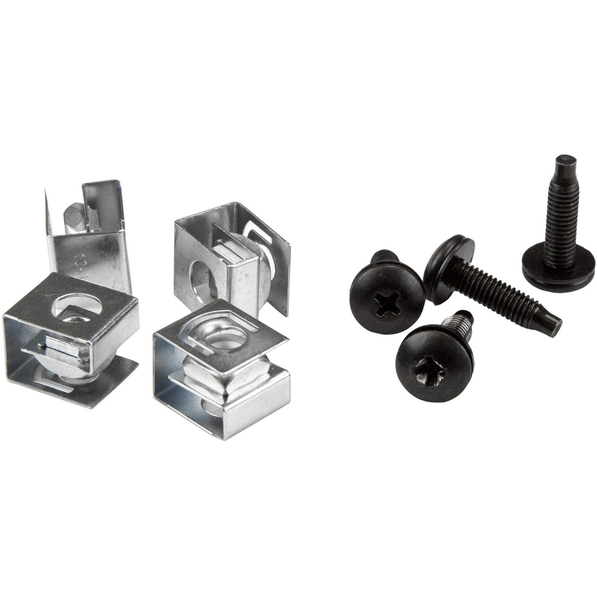 StarTech.com Server Rack Screws and Clip Nuts - 10-32 - Rack Mount Screws and Slide-On Cage Nuts - Clip Nuts and Screws - 50 Pack — CLPSCRW1032