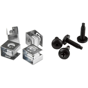 StarTech.com Server Rack Screws and Clip Nuts - 10-32 - Rack Mount Screws and Slide-On Cage Nuts - Clip Nuts and Screws - 50 Pack — CLPSCRW1032