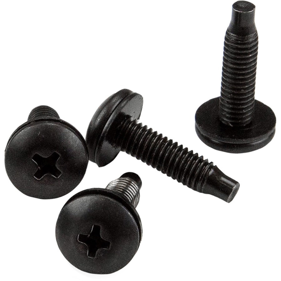 StarTech.com Server Rack Screws and Clip Nuts - 10-32 - Rack Mount Screws and Slide-On Cage Nuts - Clip Nuts and Screws - 50 Pack — CLPSCRW1032