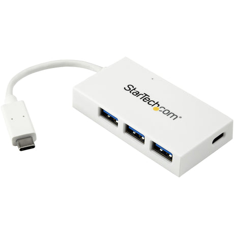 StarTech.com 4 Port USB C Hub with 1x USB-C & 3x USB-A (SuperSpeed 5Gbps) - USB Bus Powered - Portable/Laptop USB 3.0 Type-C Hub - White — HB30C3A1CFBW