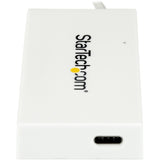 StarTech.com 4 Port USB C Hub with 1x USB-C & 3x USB-A (SuperSpeed 5Gbps) - USB Bus Powered - Portable/Laptop USB 3.0 Type-C Hub - White — HB30C3A1CFBW