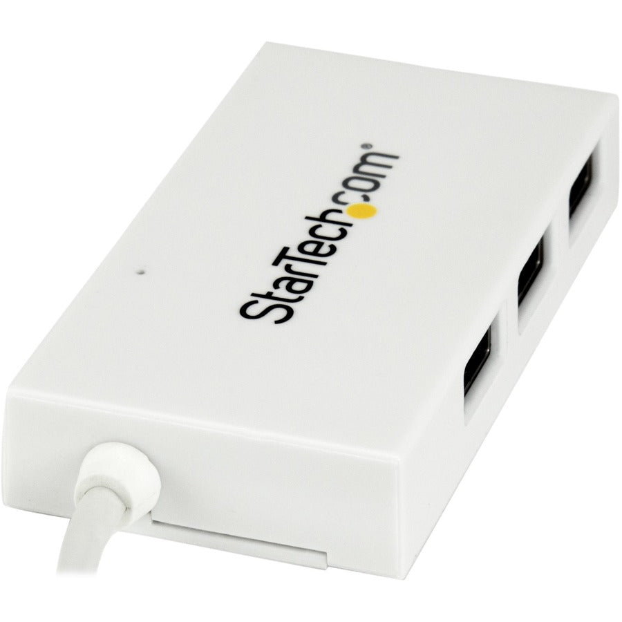 StarTech.com 4 Port USB C Hub with 1x USB-C & 3x USB-A (SuperSpeed 5Gbps) - USB Bus Powered - Portable/Laptop USB 3.0 Type-C Hub - White — HB30C3A1CFBW