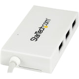 StarTech.com 4 Port USB C Hub with 1x USB-C & 3x USB-A (SuperSpeed 5Gbps) - USB Bus Powered - Portable/Laptop USB 3.0 Type-C Hub - White — HB30C3A1CFBW