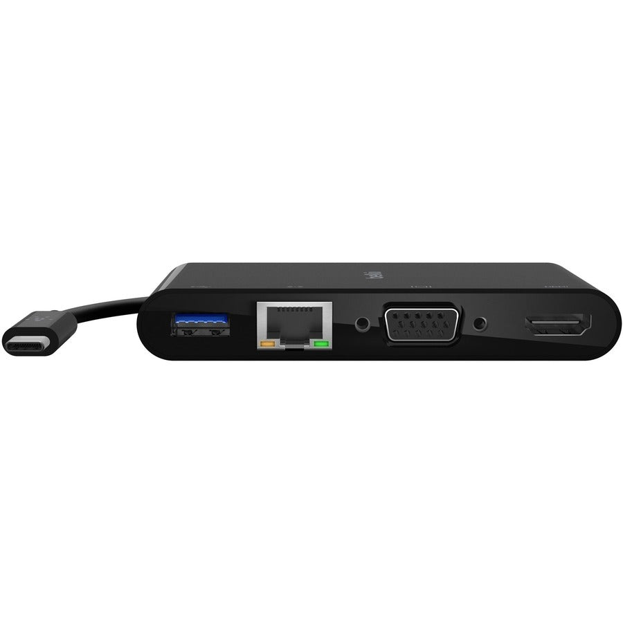 Belkin USB-C Multiport Adapter, USB-C to HDMI - USB A 3.0 - VGA, up to 100W Power Delivery, up 4k Resolution — AVC004BK-BL