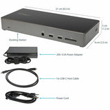 StarTech.com USB C Dock, Triple 4K Monitor USB-C Docking Station with DP 1.4 & DSC, 2x DisplayPort & 1x HDMI, 100W PD, 6x USB (2x 10Gbps) — DK31C2DHSPD