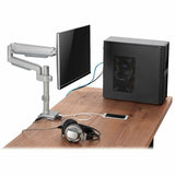 Eaton Tripp Lite Series Single-Display Gas Spring-Arm Desktop Clamp or Grommet for 13" to 34" Displays - USB and Audio Ports, Aluminum — DDR1732SAL