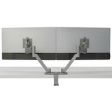 Chief Koncis Desk Mount Dual Monitor Arm - For 10-32 inch Displays - Height Adjustable - Silver — DMA2S
