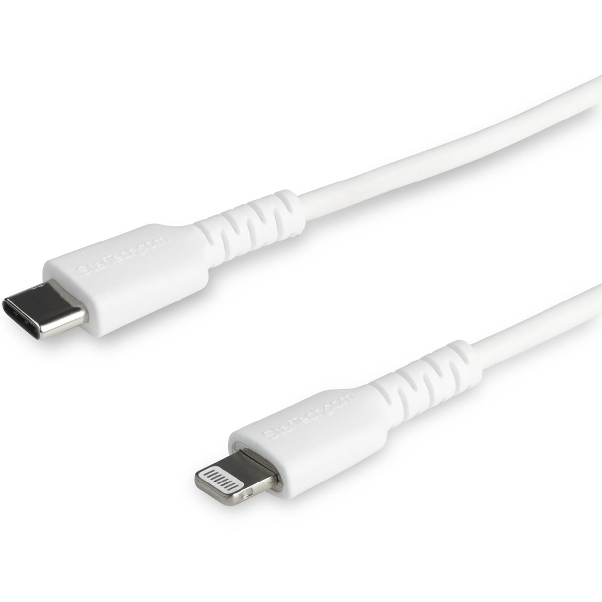 StarTech.com 6 foot/2m Durable White USB-C to Lightning Cable, Rugged Heavy Duty Charging/Sync Cable for Apple iPhone/iPad MFi Certified — RUSBCLTMM2MW