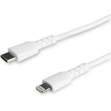StarTech.com 6 foot/2m Durable White USB-C to Lightning Cable, Rugged Heavy Duty Charging/Sync Cable for Apple iPhone/iPad MFi Certified — RUSBCLTMM2MW