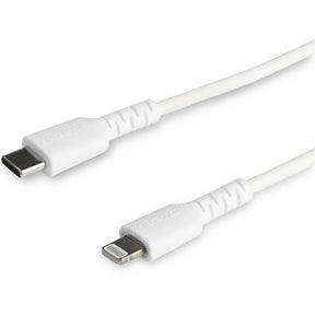 StarTech.com 6 foot/2m Durable White USB-C to Lightning Cable, Rugged Heavy Duty Charging/Sync Cable for Apple iPhone/iPad MFi Certified — RUSBCLTMM2MW