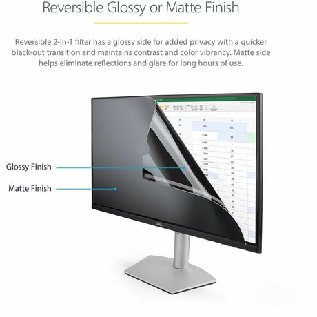 StarTech.com Monitor Privacy Screen for 27" Display - Widescreen Computer Monitor Security Filter - Blue Light Reducing Screen Protector — PRIVSCNMON27
