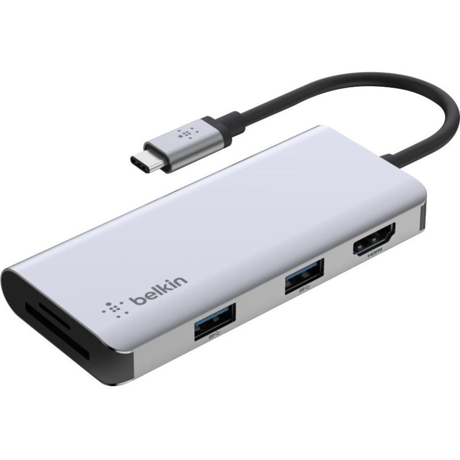Belkin USB-C 5-in-1 Multiport Adapter, Laptop Docking Station, 2x USB-A 3.1, 4k HDMI @ 30Hz, Up to 5Gps data transfer — PVC002btSGY