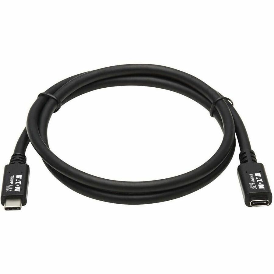 Eaton Tripp Lite Series USB-C Extension Cable (M/F) - USB 3.2 Gen 1 (5 Gbps), Thunderbolt 3 Compatible, Black, 3 ft. (0.91 m) — U421-003