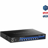 TRENDnet 12-Port 10G Web Smart Switch, TEG-7124WS, 8 x 10G RJ-45 Ports, 4 x SFP+ Slots, Ethernet Splitter, NDAA & TAA Compliant, Rack Mountable Housing, Lifetime Protection, Black — TEG-7124WS