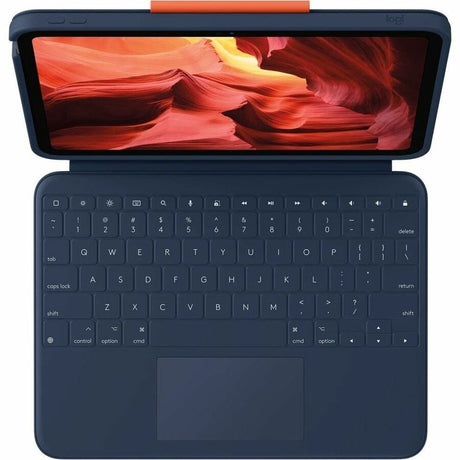 Logitech Rugged Combo 4 Touch Rugged Keyboard/Cover Case (Folio) for 10.9" Apple iPad (10th Generation & A16) iPad, Stylus - Classic Blue — 920-011130