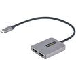 StarTech.com USB-C to Dual HDMI Adapter, USB Type-C Multi-Monitor MST Hub, Dual 4K 60Hz HDMI Laptop Display Extender / Splitter, Windows — MST14CD122HD