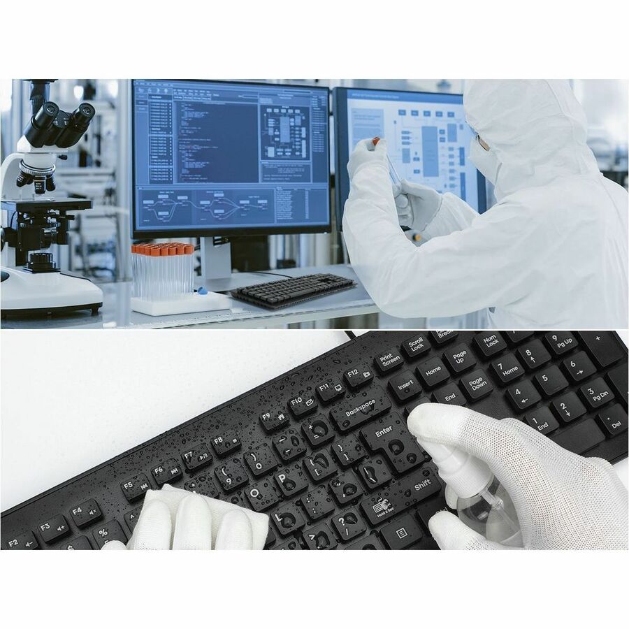 SIIG Industrial Grade Washable & Dustproof USB Multimedia Keyboard — JK-US0U11-S1