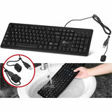SIIG Industrial Grade Washable & Dustproof USB Multimedia Keyboard — JK-US0U11-S1