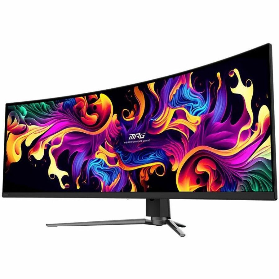 MSI MPG 491CQP QD-OLED 49" Class Dual Quad HD (DQHD) Curved Screen Gaming OLED Monitor - 32:9 - Metallic Black — MPG 491CQP QD-OLED