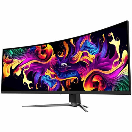 MSI MPG 491CQP QD-OLED 49" Class Dual Quad HD (DQHD) Curved Screen Gaming OLED Monitor - 32:9 - Metallic Black — MPG 491CQP QD-OLED