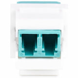 StarTech.com LC to LC Coupler, LC Fiber Coupler, LC/UPC Duplex Keystone Jack, Fiber Optic Keystone Coupler for Patch Panel — DMFKSLCLCCOUPLER