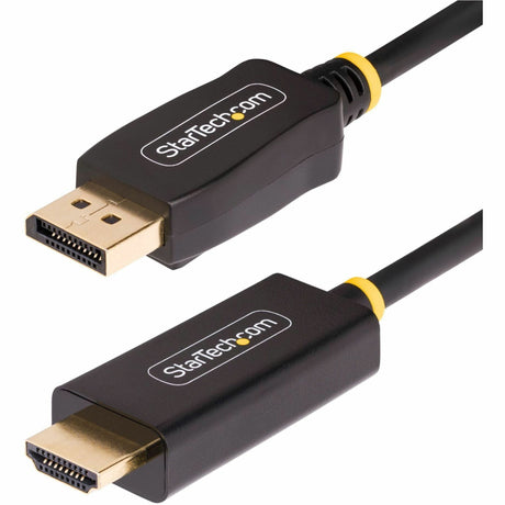 StarTech.com 3.3ft (1m) DisplayPort to HDMI Adapter Cable, 4K 60Hz with HDR, DP to HDMI 2.0b Cable, Active Video Converter — 3F-DP-HDMI-4K60-HDR