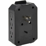 Eaton Tripp Lite Series Protect It! 6-Outlet Surge Protector - 5-15R Outlets, 2 USB Ports, 5-15P Direct Plug-In, 490 Joules, Black — SK62USBC