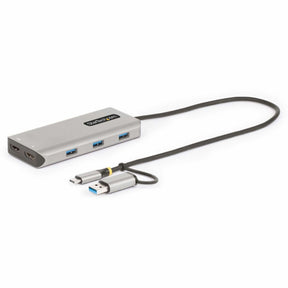 StarTech.com USB-C Multiport Adapter w/Attached USB-C to USB-A Dongle, Dual HDMI 4K/1080, 3x USB, Mini Laptop Docking Station, Travel Dock — 167B-USBC-MULTIPORT