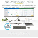 StarTech.com USB-C Multiport Adapter w/Attached USB-C to USB-A Dongle, Dual HDMI 4K/1080, 3x USB, Mini Laptop Docking Station, Travel Dock — 167B-USBC-MULTIPORT
